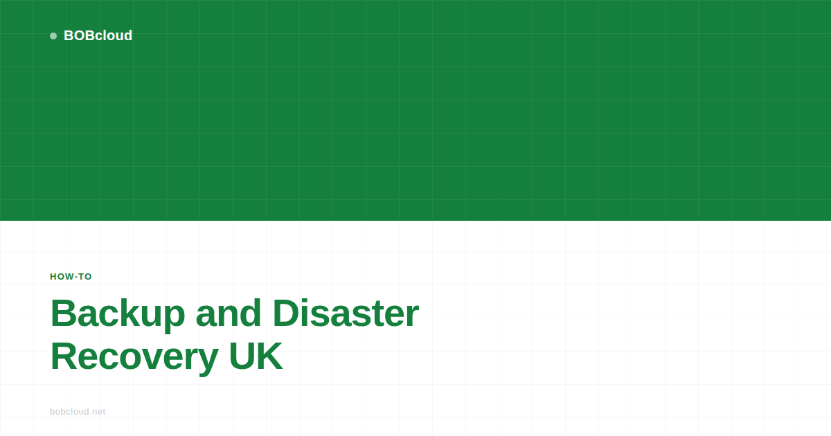 Backup and Disaster Recovery UK: Understanding the Difference
