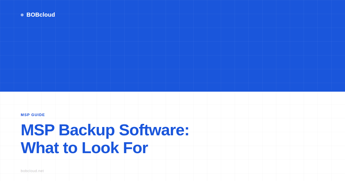 MSP Backup Software: What to Look For in 2026
