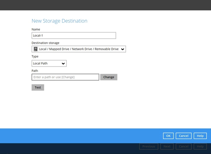 Microsoft 365 backup set step