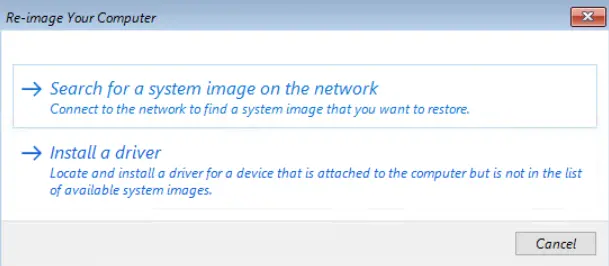 Windows system restore step
