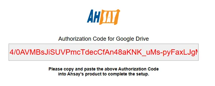 Google Workspace backup set step
