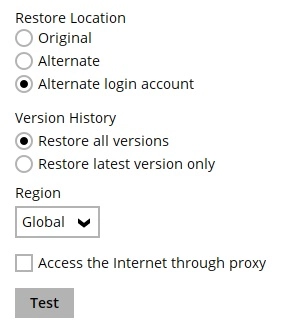 Alternate login account settings