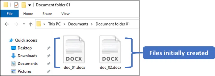 Two files present at backup time