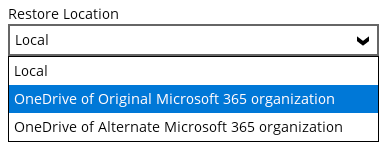 Archive destination options