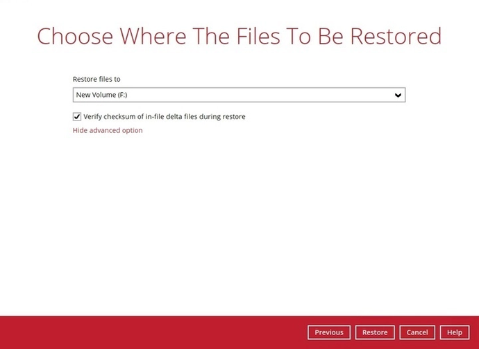 Windows system restore step