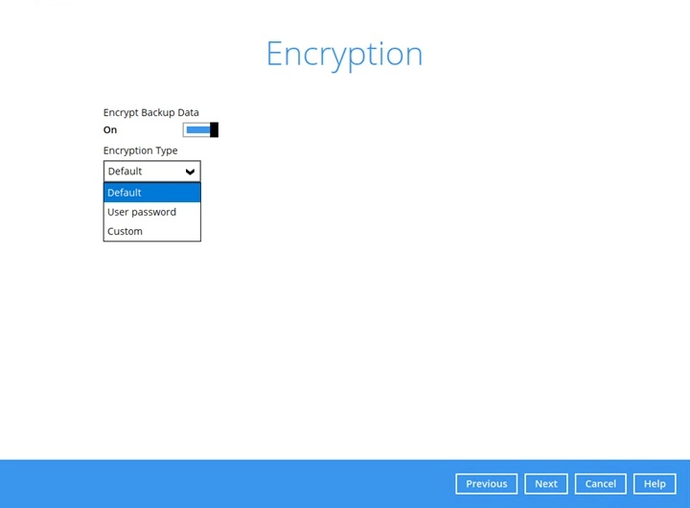 Microsoft 365 backup set step