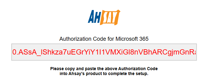 Microsoft 365 backup set step