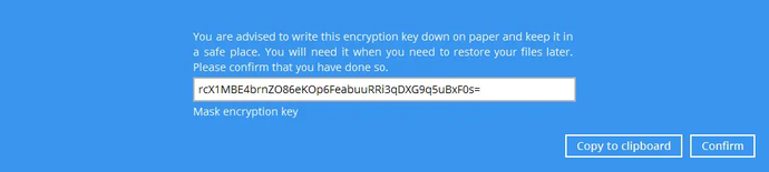 Windows system backup set step