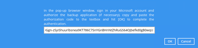 Microsoft 365 backup set step