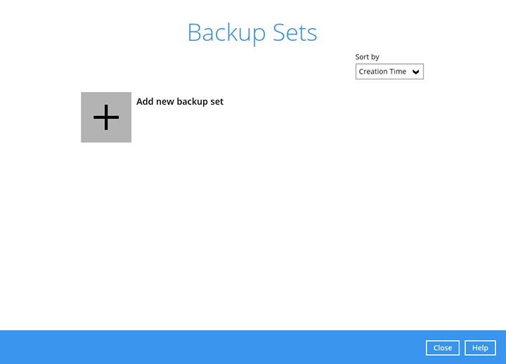 Hyper-V backup set step
