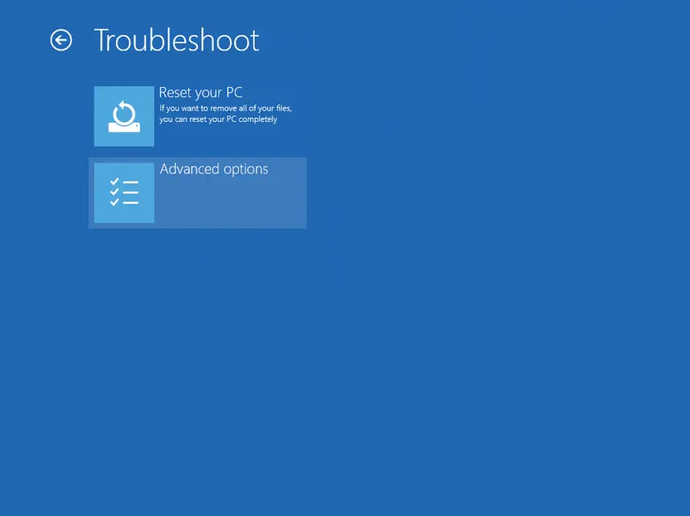 Windows system restore step