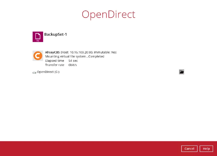 Ending the OpenDirect session