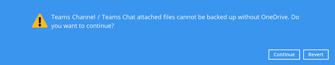 Microsoft 365 backup set step