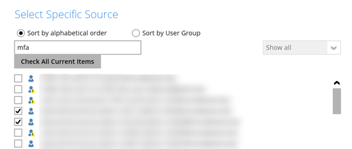 Microsoft 365 backup set step