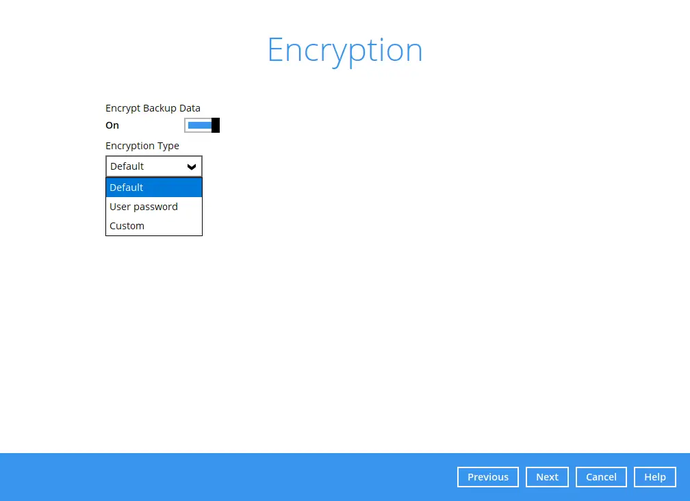 Google Workspace backup set step