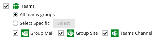 Microsoft 365 backup set step