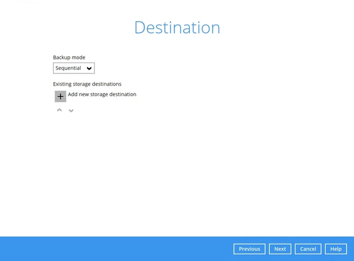Microsoft 365 backup set step