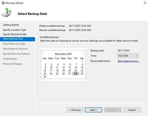 Windows system restore step