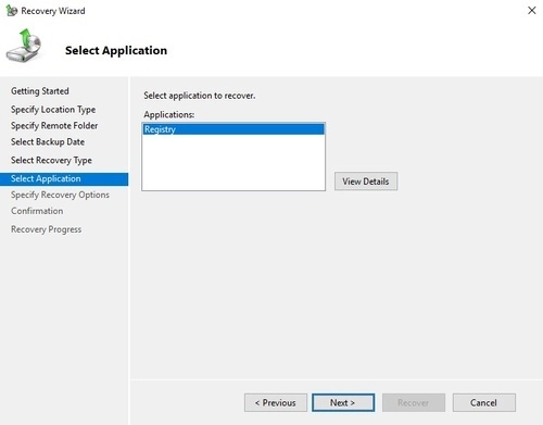 Windows system restore step