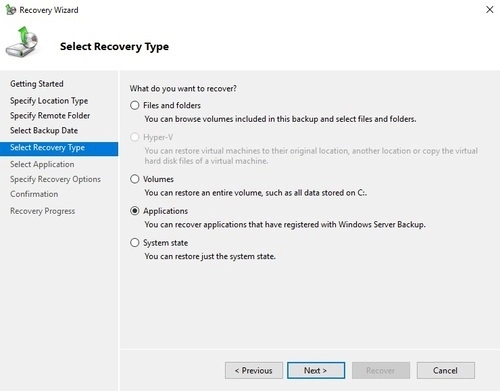 Windows system restore step