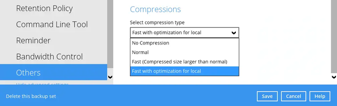Windows system backup set step