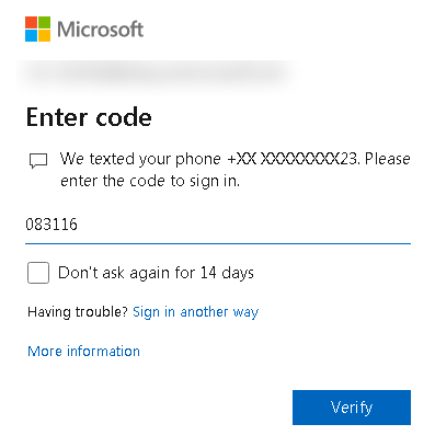Microsoft 365 backup set step