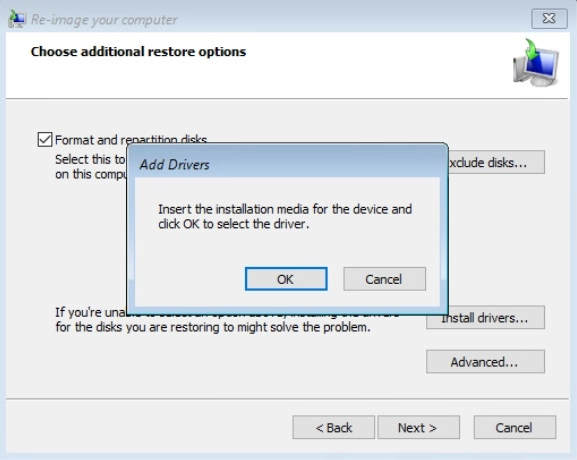 Windows system restore step