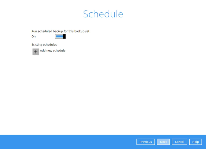 Google Workspace backup set step