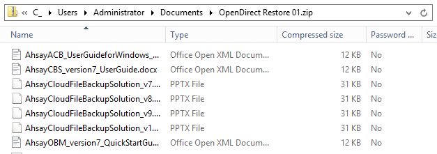 Opening a ZIP file in place