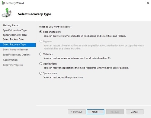 Windows system restore step