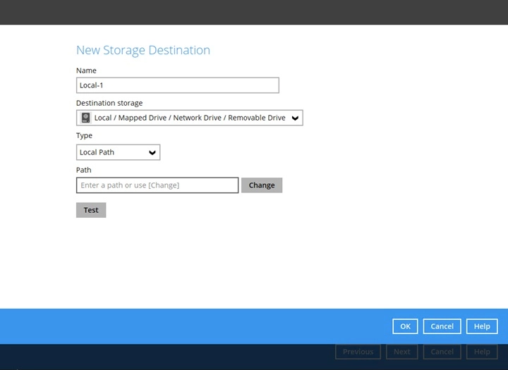 Hyper-V backup set step