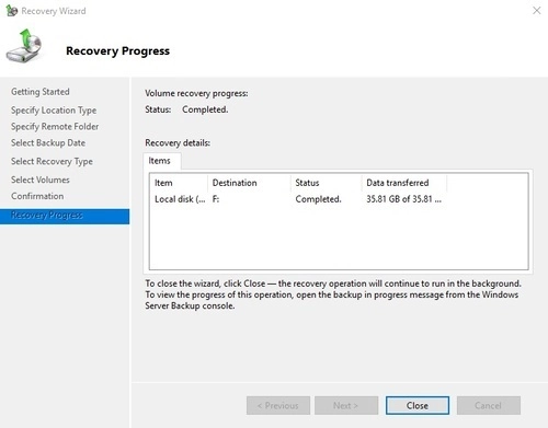 Windows system restore step
