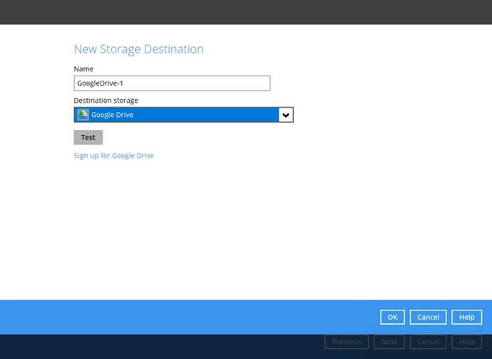 Microsoft 365 backup set step