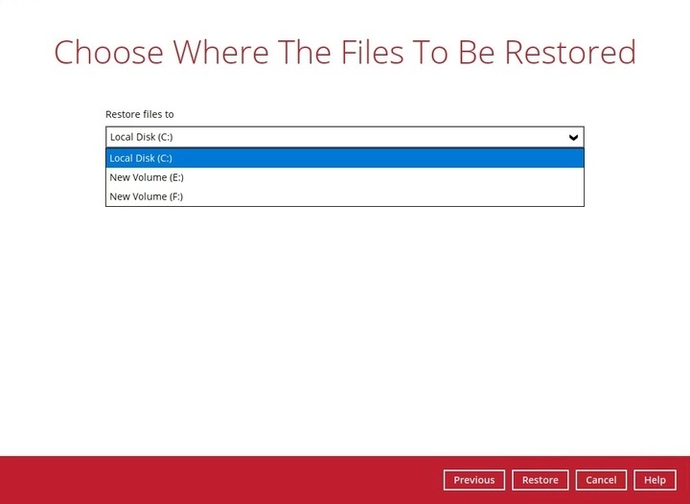 Windows system restore step