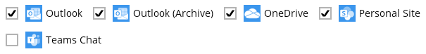 Microsoft 365 backup set step