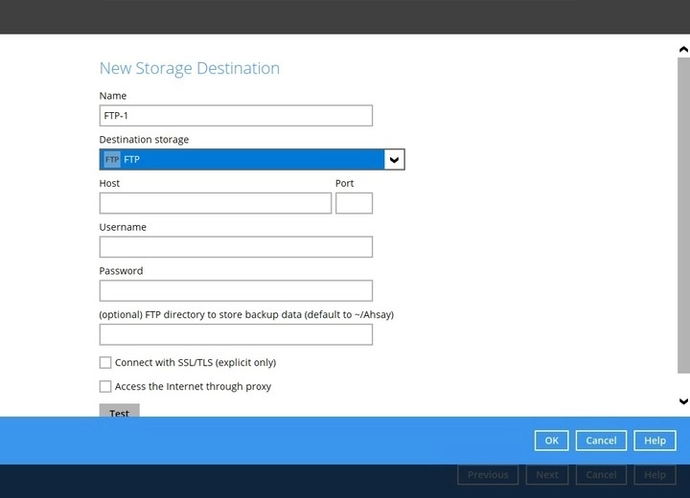 Windows system backup set step