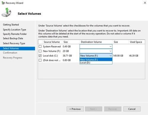 Windows system restore step