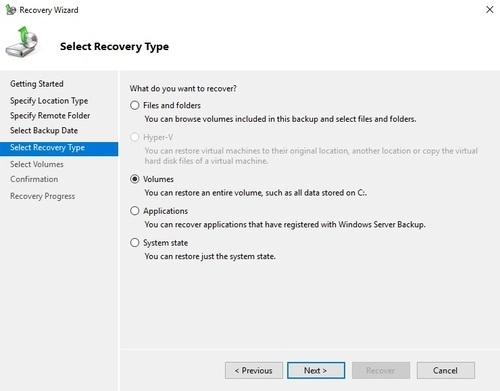 Windows system restore step