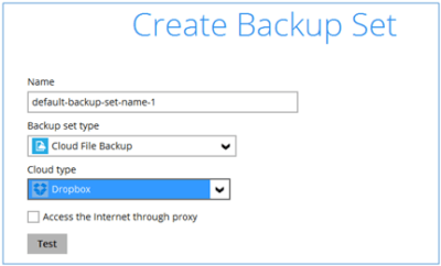 create backup sets