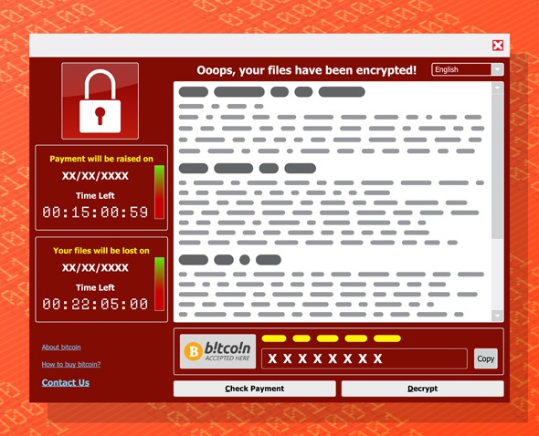 Virus Malware Ransomware wannacry encrypted your files