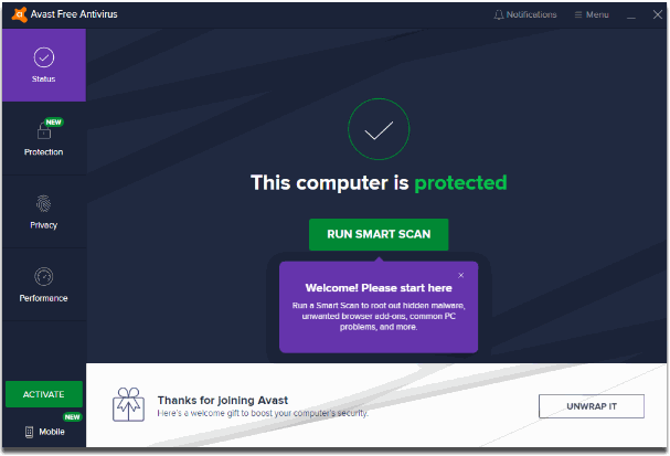 does avast free antivirus have real time protection