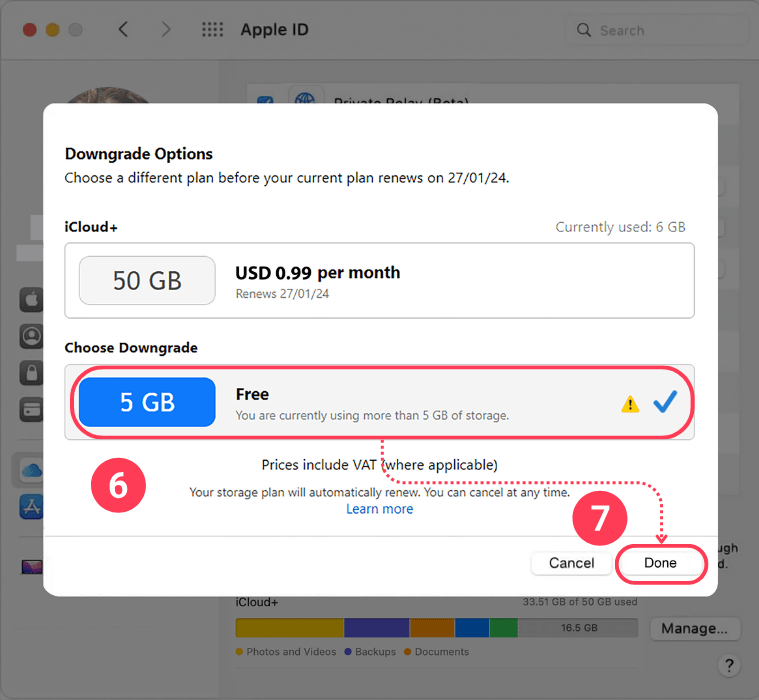 How to Cancel iCloud Storage on Mac OS​ - 2