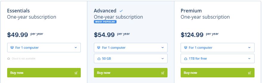 Acronis Cyber Protect vs. Backblaze Backup. Reviewed Sept 2023 16 Acronis Cyber Protect Home Office Price & Subscription plans