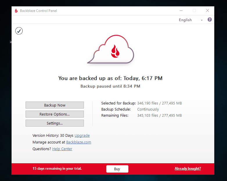 Backblaze Personal Backup