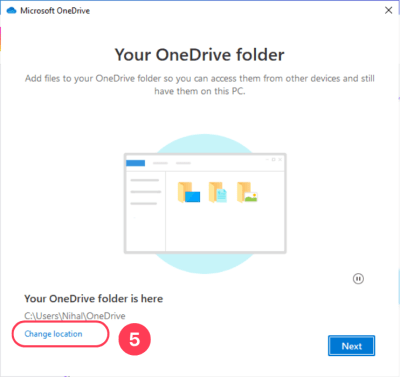 Change OneDrive Default Save Location