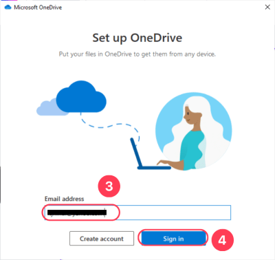 Login OneDrive Sync Client