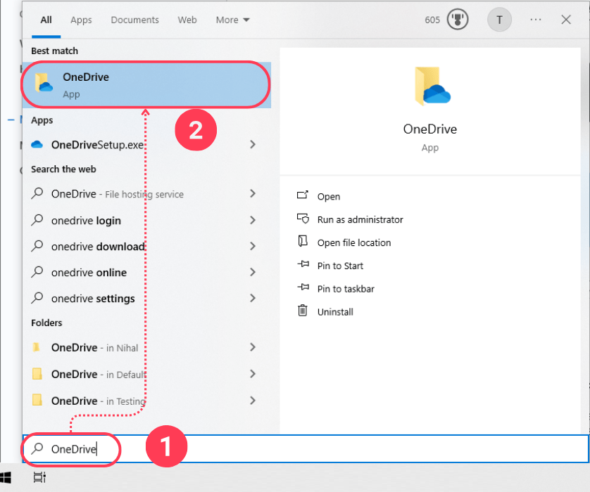 Search OneDrive