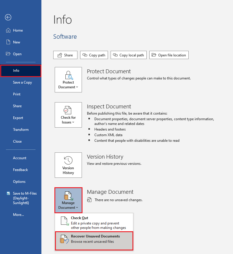 4 Easy Ways To Recover Unsaved Or Deleted Word Documents in 2023 2 Auto Recovery - Microsoft Word Application