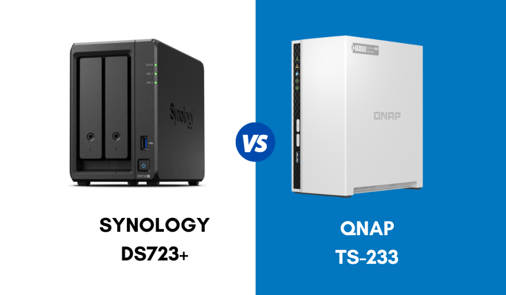 Synology DS723+ Vs QNAP TS-233 Comparison Image