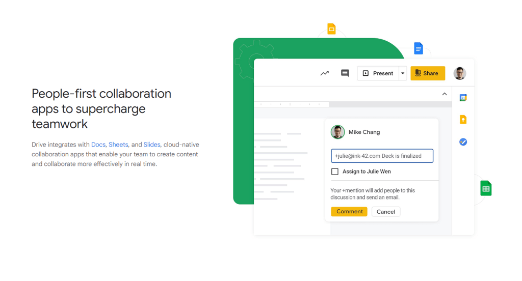 Google Drive for online storage and collaboration